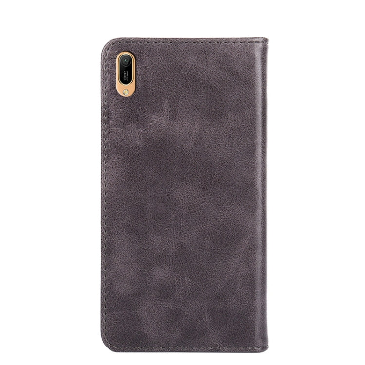 For Huawei Y6 2019 / Enjoy 9e Non-Magnetic Retro Texture Leather Phone Case