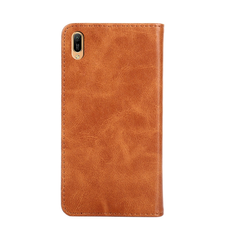 For Huawei Y6 2019 / Enjoy 9e Non-Magnetic Retro Texture Leather Phone Case