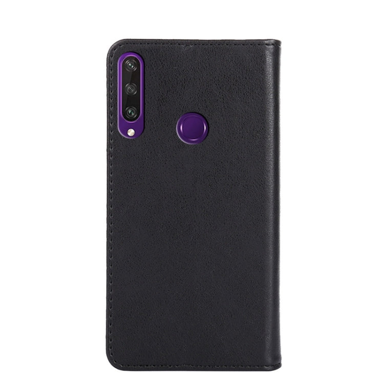 For Huawei Y6p Non-Magnetic Retro Texture Leather Phone Case