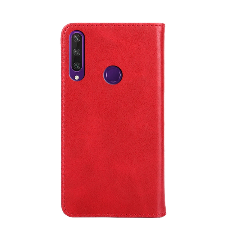 For Huawei Y6p Non-Magnetic Retro Texture Leather Phone Case