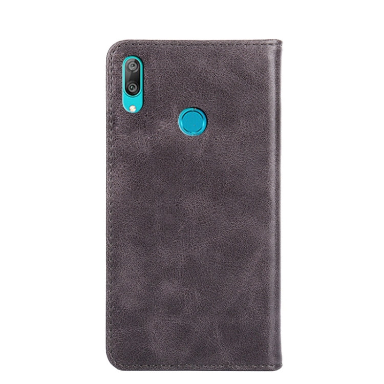 For Huawei Y7 2019 / Y7 Prime 2019 Non-Magnetic Retro Texture Leather Phone Case