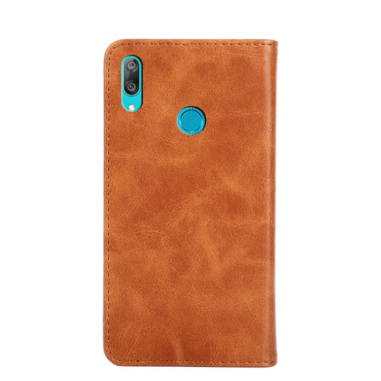 For Huawei Y7 2019 / Y7 Prime 2019 Non-Magnetic Retro Texture Leather Phone Case