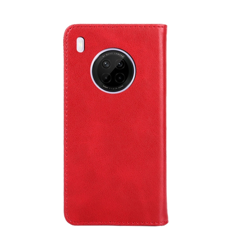 For Huawei Y9a Non-Magnetic Retro Texture Leather Phone Case