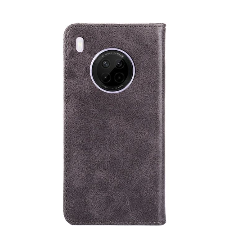 For Huawei Y9a Non-Magnetic Retro Texture Leather Phone Case