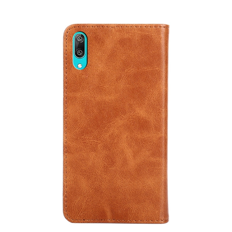 For Huawei Enjoy 9 / Y7 Pro 2019 Non-Magnetic Retro Texture Leather Phone Case