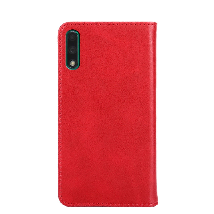 For Huawei Enjoy 10 Non-Magnetic Retro Texture Leather Phone Case