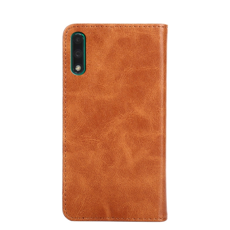 For Huawei Enjoy 10 Non-Magnetic Retro Texture Leather Phone Case