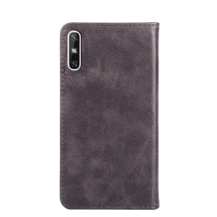 For Huawei Enjoy 10e Non-Magnetic Retro Texture Leather Phone Case