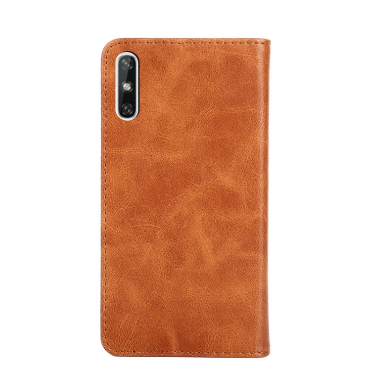 For Huawei Enjoy 10e Non-Magnetic Retro Texture Leather Phone Case