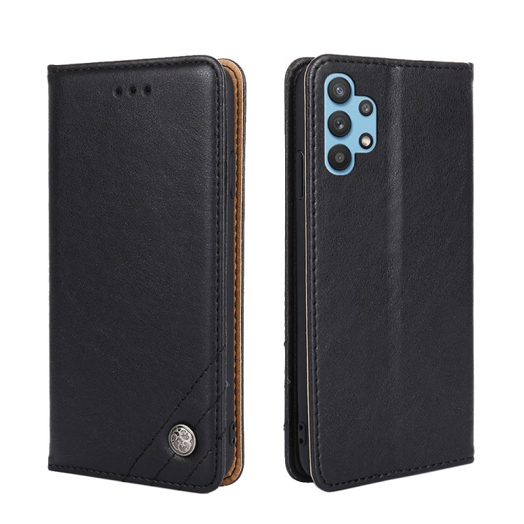 For Samsung Galaxy M32 5G Non-Magnetic Retro Texture Leather Phone Case