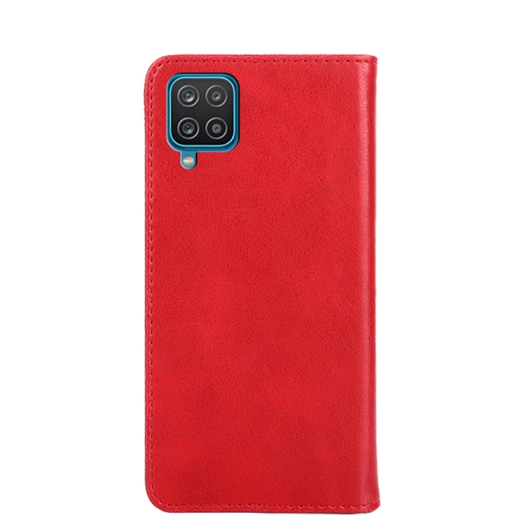 For Samsung Galaxy A12 Non-Magnetic Retro Texture Leather Phone Case