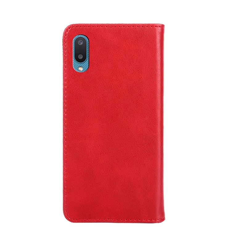 For Samsung Galaxy A02 Non-Magnetic Retro Texture Leather Phone Case