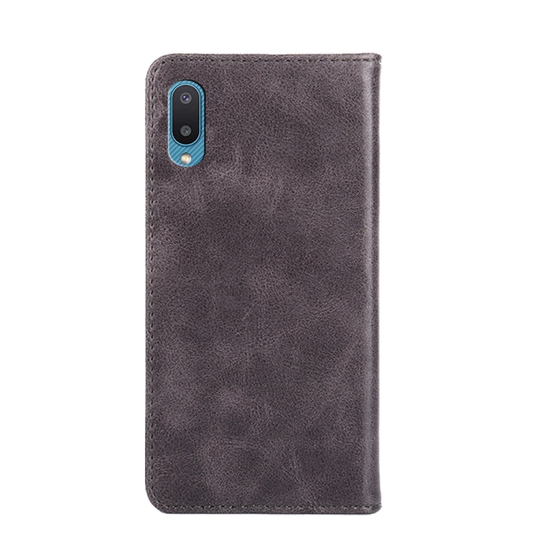 For Samsung Galaxy A02 Non-Magnetic Retro Texture Leather Phone Case