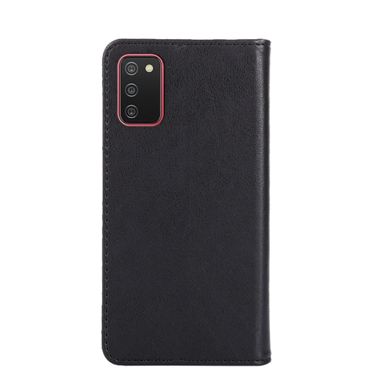 For Samsung Galaxy A02s 166mm Non-Magnetic Retro Texture Leather Phone Case