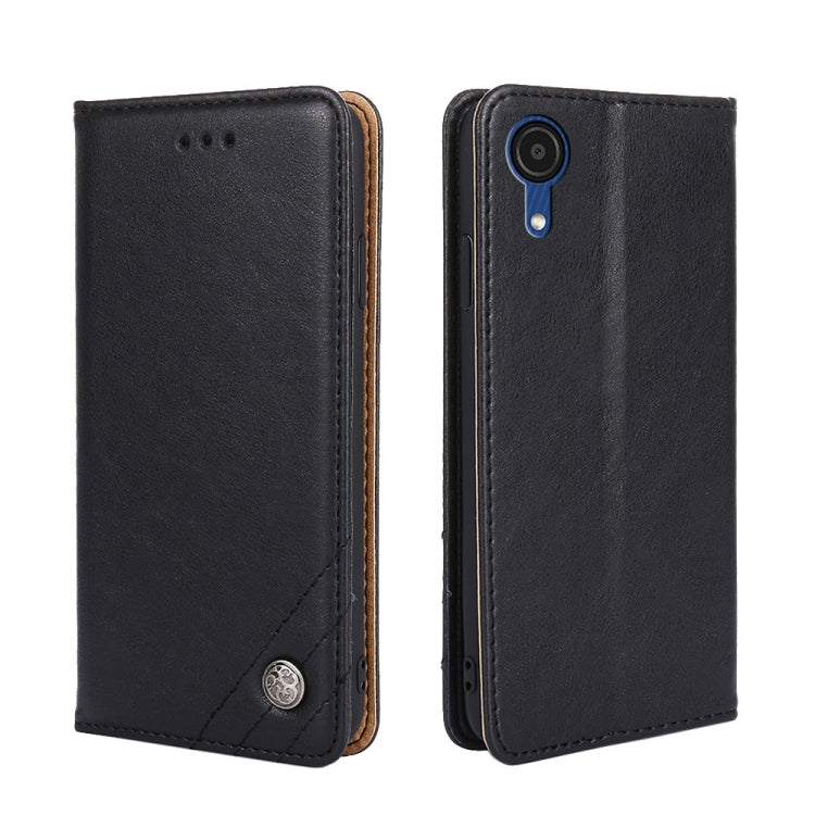 For Samsung Galaxy A03 Core Non-Magnetic Retro Texture Leather Phone Case