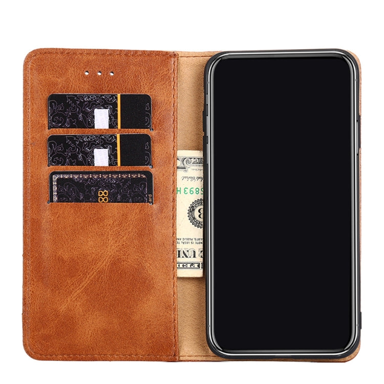 For Samsung Galaxy A03s 166mm Non-Magnetic Retro Texture Leather Phone Case