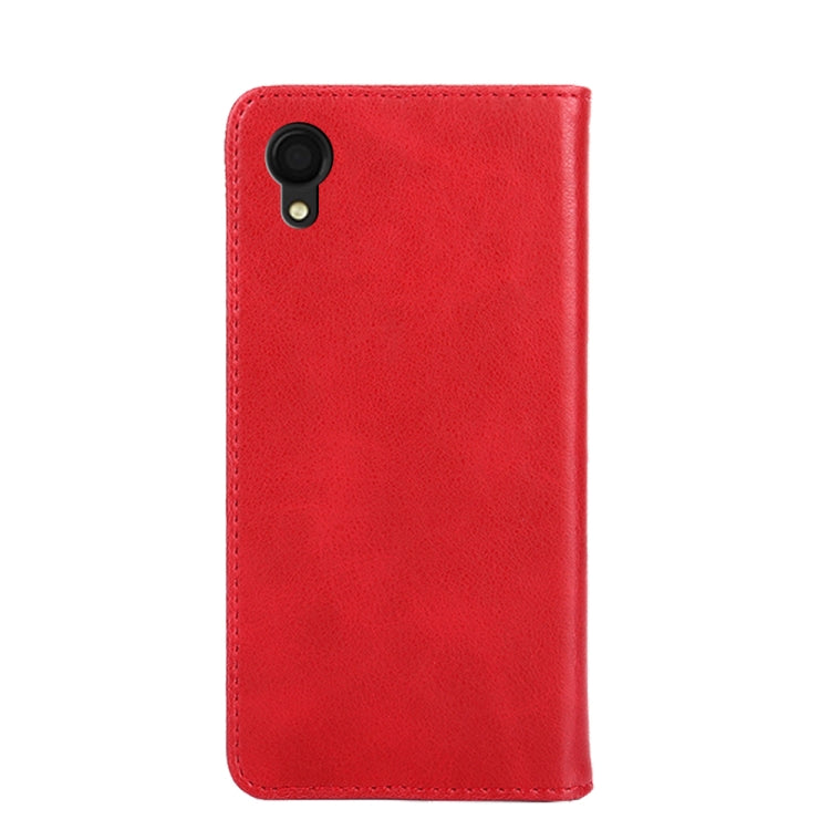 For Samsung Galaxy A22 5G JP Version Non-Magnetic Retro Texture Leather Phone Case