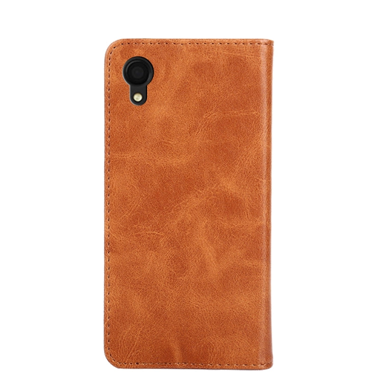 For Samsung Galaxy A22 5G JP Version Non-Magnetic Retro Texture Leather Phone Case