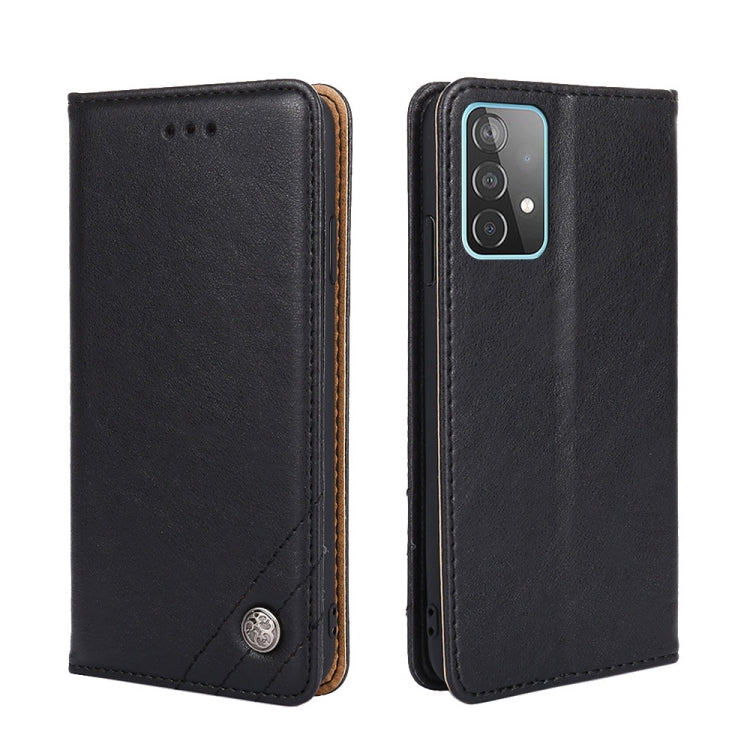 For Samsung Galaxy A52 5G / 4G / A52s 5G Non-Magnetic Retro Texture Leather Phone Case