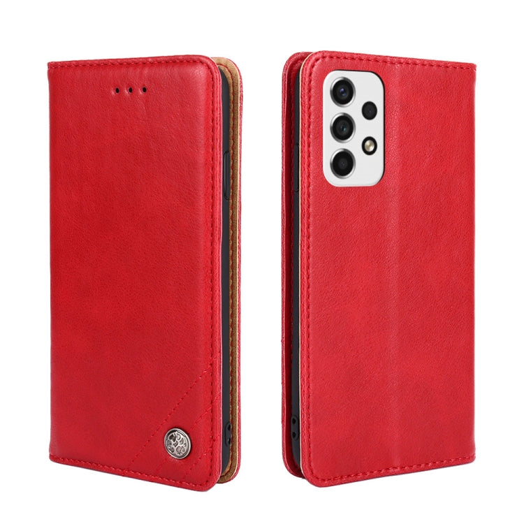 For Samsung Galaxy A53 5G Non-Magnetic Retro Texture Leather Phone Case