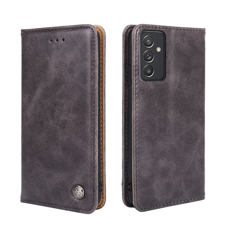 For Samsung Galaxy A82 5G / Quantum 2 Non-Magnetic Retro Texture Leather Phone Case