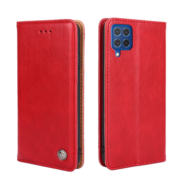 For Samsung Galaxy F62 / M62 Non-Magnetic Retro Texture Leather Phone Case