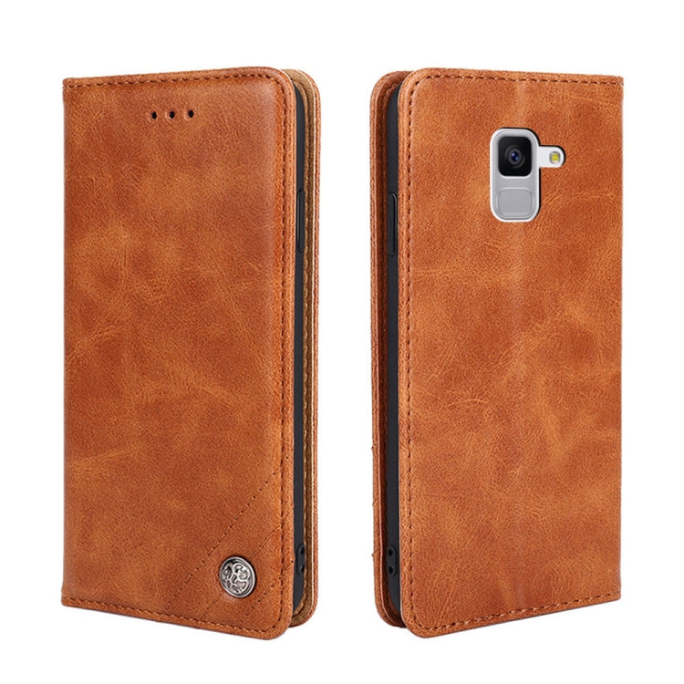 For Samsung Galaxy Feel 2 JP Version Non-Magnetic Retro Texture Leather Phone Case