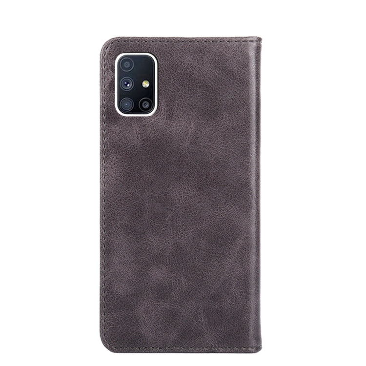 For Samsung Galaxy M51 Non-Magnetic Retro Texture Leather Phone Case