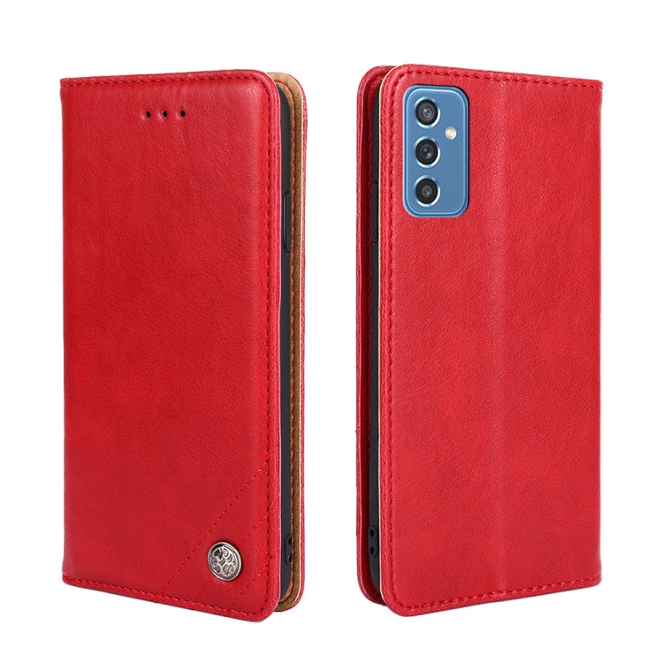 For Samsung Galaxy M52 5G Non-Magnetic Retro Texture Leather Phone Case