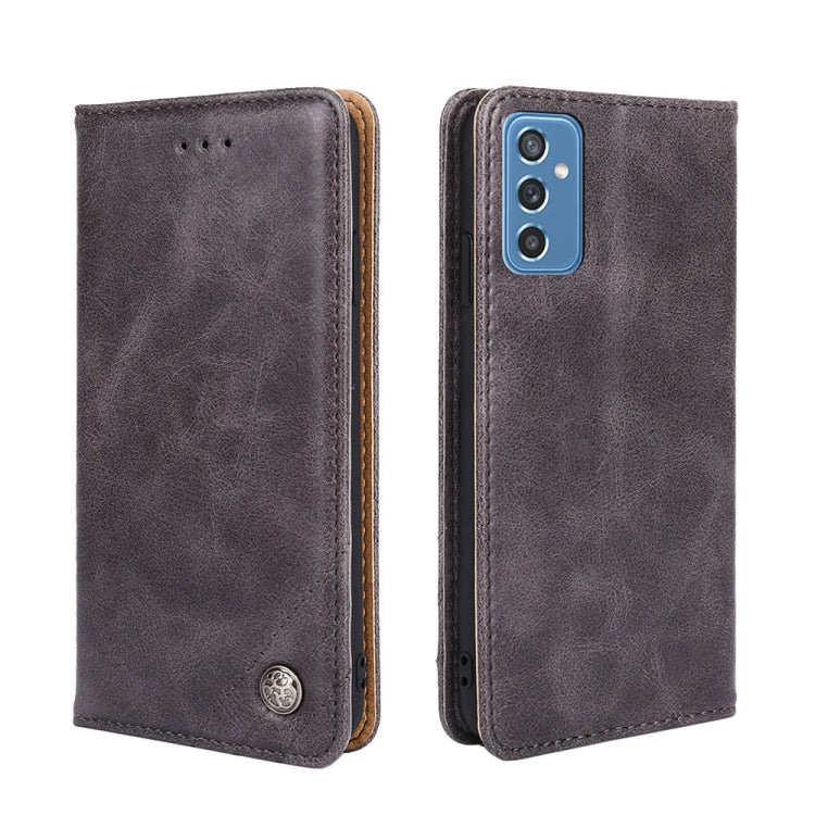 For Samsung Galaxy M52 5G Non-Magnetic Retro Texture Leather Phone Case
