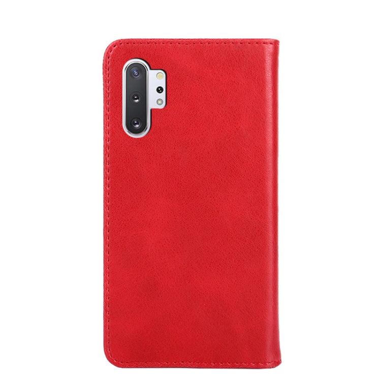 For Samsung Galaxy Note10+ Non-Magnetic Retro Texture Leather Phone Case