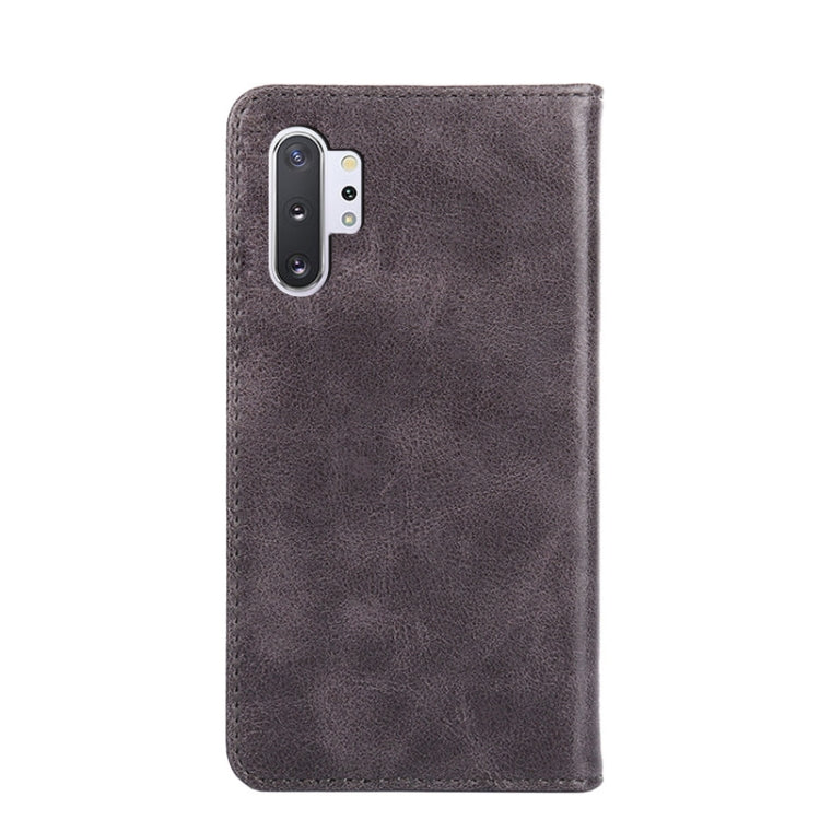For Samsung Galaxy Note10+ Non-Magnetic Retro Texture Leather Phone Case