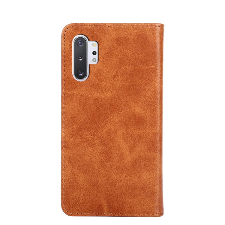 For Samsung Galaxy Note10+ Non-Magnetic Retro Texture Leather Phone Case