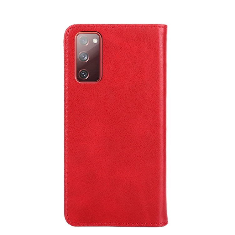 For Samsung Galaxy S20 FE Non-Magnetic Retro Texture Leather Phone Case