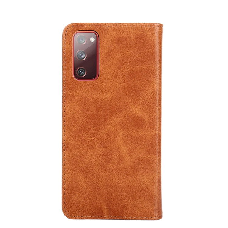 For Samsung Galaxy S20 FE Non-Magnetic Retro Texture Leather Phone Case