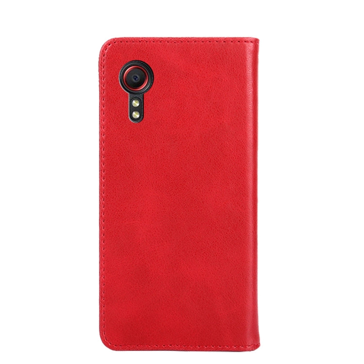 For Samsung Galaxy Xcover 5 Non-Magnetic Retro Texture Leather Phone Case