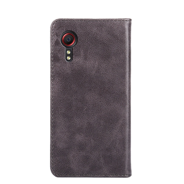 For Samsung Galaxy Xcover 5 Non-Magnetic Retro Texture Leather Phone Case