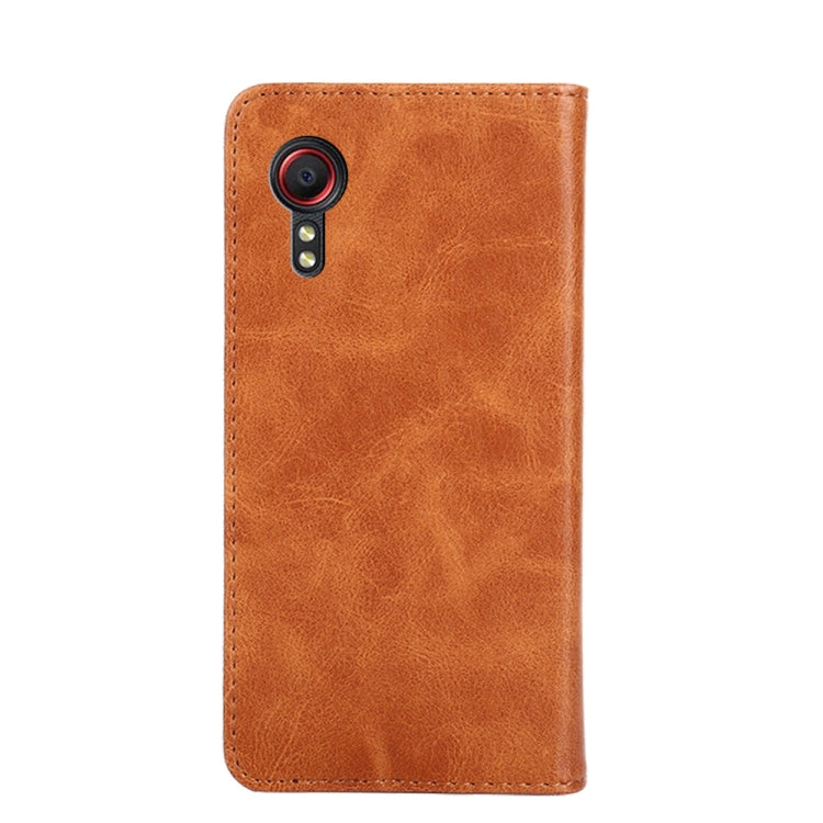 For Samsung Galaxy Xcover 5 Non-Magnetic Retro Texture Leather Phone Case