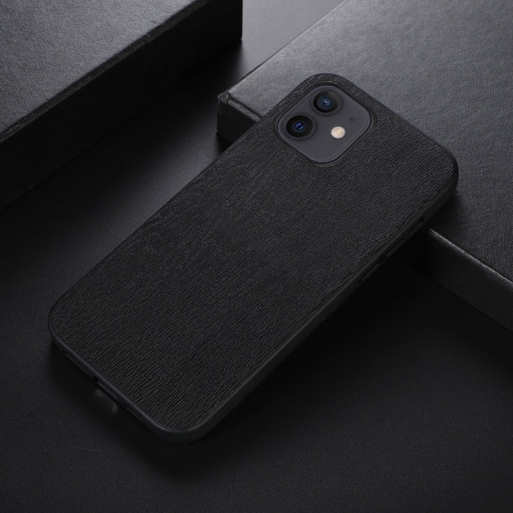 For iPhone 12 mini Wood Texture PU Phone Case