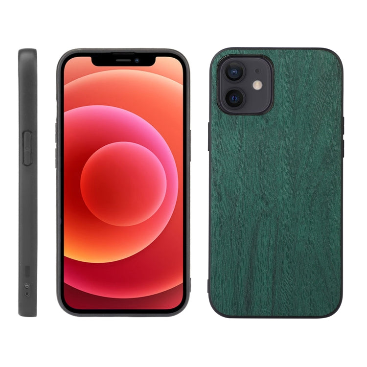 For iPhone 12 mini Wood Texture PU Phone Case