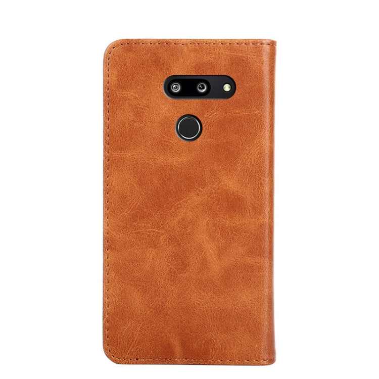 For LG G8 ThinQ Non-Magnetic Retro Texture Horizontal Flip Leather Phone Case