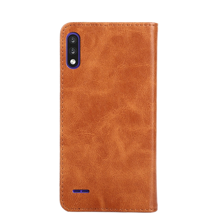 For LG K22 Non-Magnetic Retro Texture Horizontal Flip Leather Phone Case