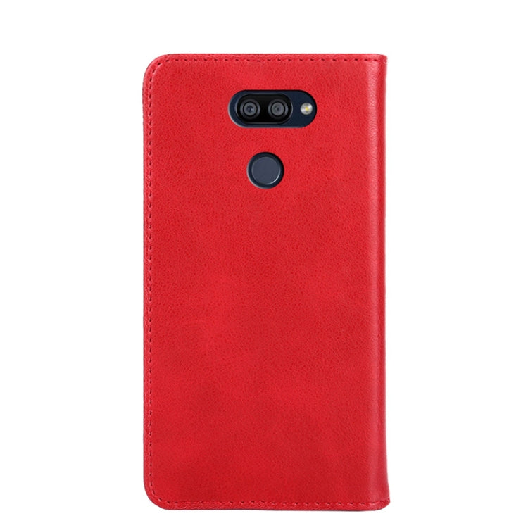 For LG K40S Non-Magnetic Retro Texture Horizontal Flip Leather Phone Case