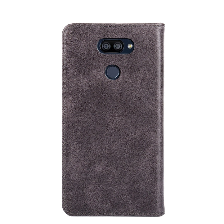 For LG K40S Non-Magnetic Retro Texture Horizontal Flip Leather Phone Case