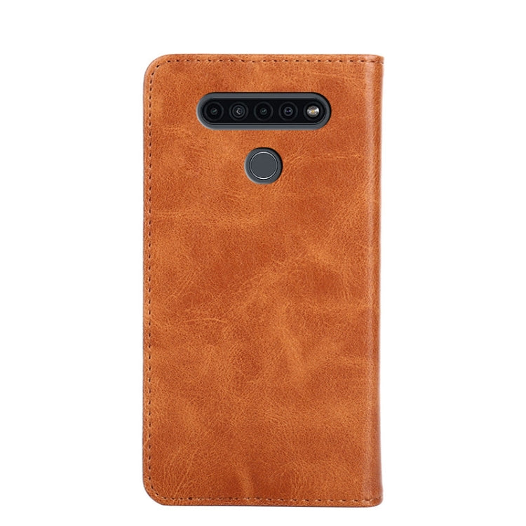 For LG K41S Non-Magnetic Retro Texture Horizontal Flip Leather Phone Case