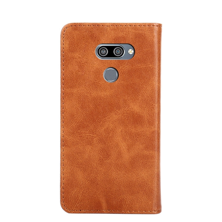 For LG K50 Non-Magnetic Retro Texture Horizontal Flip Leather Phone Case