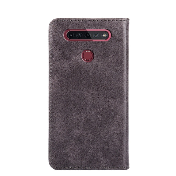 For LG K51S Non-Magnetic Retro Texture Horizontal Flip Leather Phone Case
