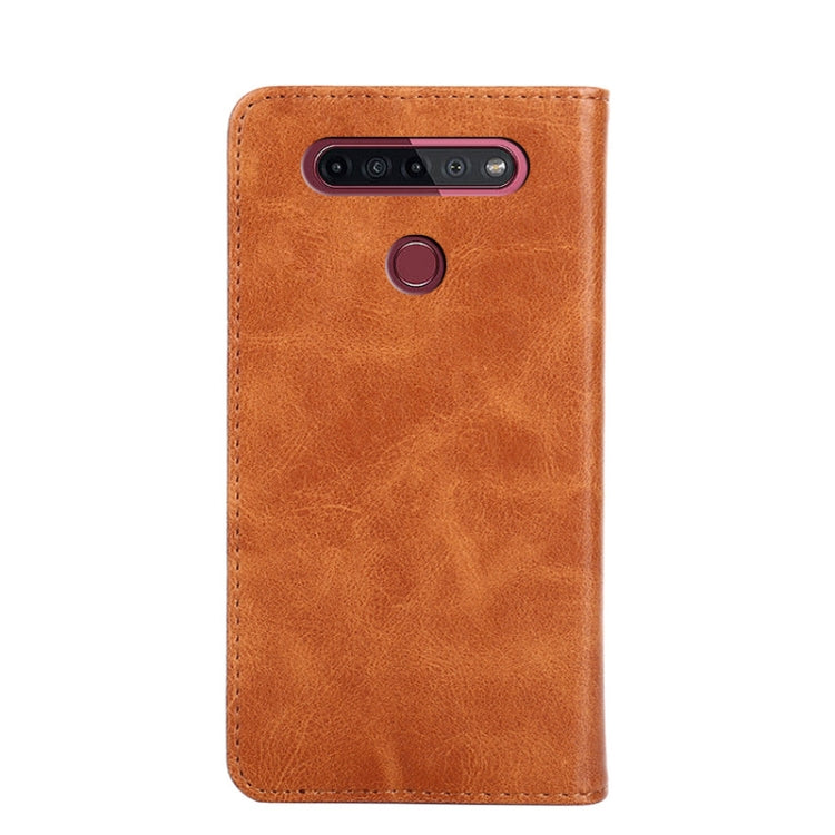For LG K51S Non-Magnetic Retro Texture Horizontal Flip Leather Phone Case