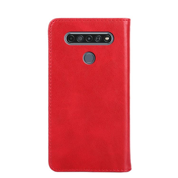 For LG K61 Non-Magnetic Retro Texture Horizontal Flip Leather Phone Case
