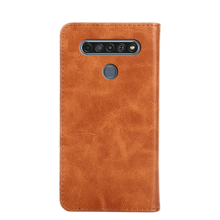 For LG K61 Non-Magnetic Retro Texture Horizontal Flip Leather Phone Case